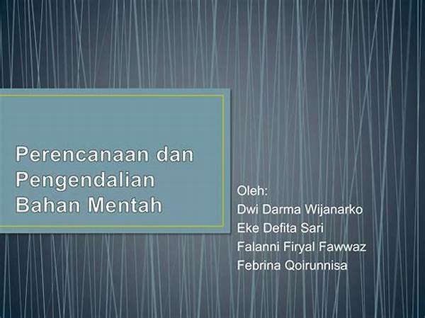 Analisis Bahan Mentah