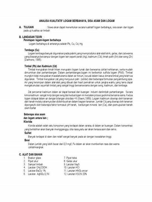 Analisis Logam Berbahaya