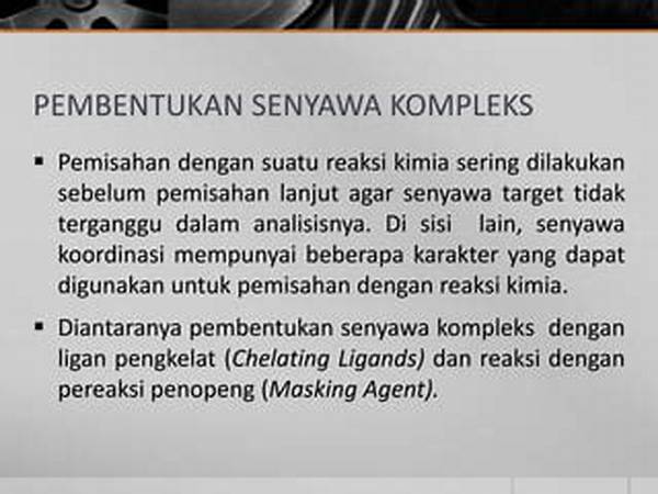 Pemisahan Senyawa Kompleks