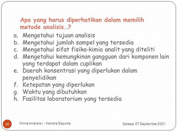 Tujuan Kimia Analisis