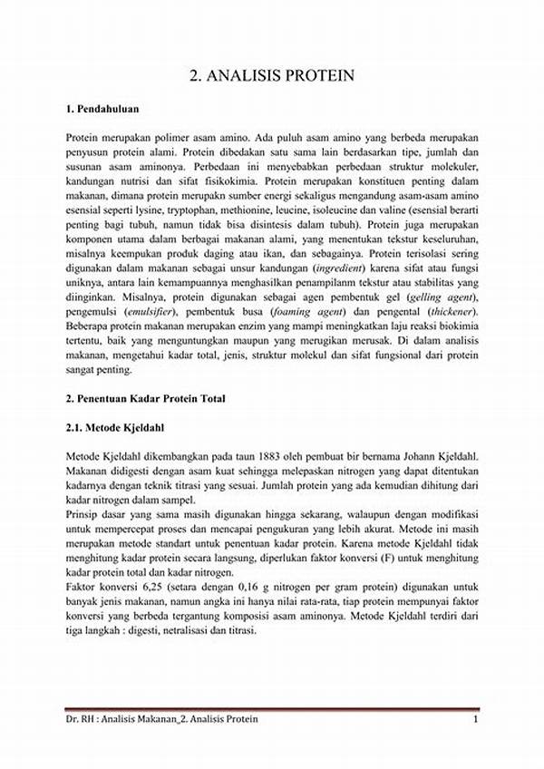 Analisis Protein Modern